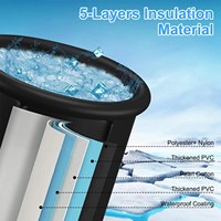 Baignoire de cryothérapie gonflable portable avec refroidisseur, pliable en PVC, pour la récupération des athlètes après l'entraînement, à domicile ou en salle de sport