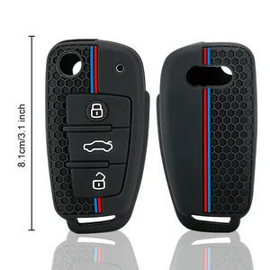 <span class=keywords><strong>Coque</strong></span> de protection en silicone pour <span class=keywords><strong>clé</strong></span> de voiture <span class=keywords><strong>Audi</strong></span> A4 B7 A6 C6 4F 8V <span class=keywords><strong>A3</strong></span> <span class=keywords><strong>8P</strong></span> A1 <span class=keywords><strong>A3</strong></span>, accessoires, étui pour <span class=keywords><strong>clé</strong></span> télécommande 3 boutons - Product Image 6