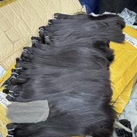 Extensions de cheveux humains vierges non traités, lisses, bouclés, ondulés, alignés dans le sens des cuticules, qualité vietnamienne, pour tissage