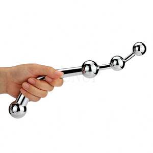 Boîte personnalisée gratuite-Femme Lady perles anales hommes masseur de <span class=keywords><strong>prostate</strong></span> métal Double tête deux extrémités perles anales godemichet Anal - Product Image 1