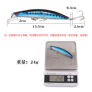 XY-614 Minnow <b>Lure</b> 16.5cm 24g Sinking Hard Bait with Double Hooks for Bass <b>Fishing</b> - Product Image 3