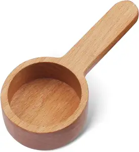家用厨房工具餐具8g容量山毛榉胡桃木咖啡勺测量咖啡豆或茶