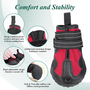 Hard-Soled Solid <b>Dog</b> Shoes <b>Socks</b> Eco-friendly Anti-Dirt Anti-Falling Wear-Resistant Breathable Non-Removable Rubber Pet Foot - Product Image 3