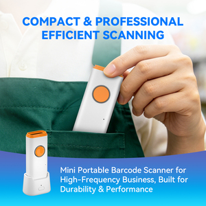 Nouveau design, scanner de codes-barres portable sans fil 2.4G Bluetooth 2D mini avec base de charge, haute performance, PDF417, Data Matrix <span class=keywords><strong>Code</strong></span> - Product Image 3