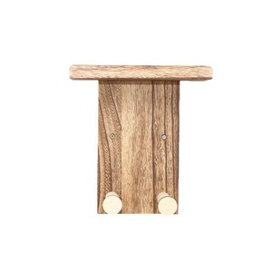 Wooden <b>Wall</b> <b>Mounted</b> <b>Shelf</b> With Hooks For Plants And Storage Rectangle Solid Wood Home Decoration - Product Image 5