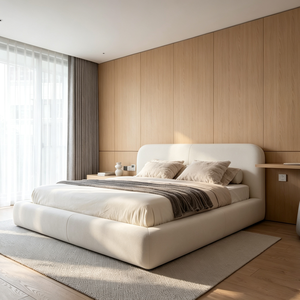 Diseño Completo de Muebles para Sala de Estar en Casa Adosada Estrecha, Estilo Moderno Minimalista Blanco, con Interior en Roble Claro y Cristal de Doble Altura - Product Image 5