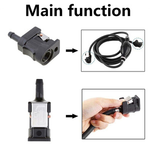 Connecteur de tuyau d'huile pour moteur hors-bord, adaptateur femelle d'entrée et de sortie de 6mm, pour réparation et remplacement du moteur de bateau, matériau ABS - Product Image 3