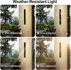 110V 220V Modern Outdoor Exterior Linear Strip Wall Lamp 3000K Warm White Garden <b>Sconce</b> Long LED Wall <b>Light</b> - Product Image 5