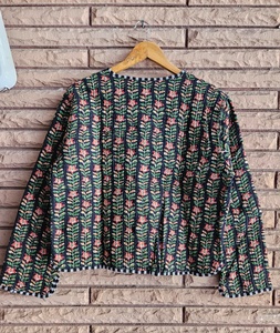 Women's Winter Type Handmade Quilted Cotton Coat Indian Block Print Boho Women Coat, Gift For Her Great Price - Product Image 2