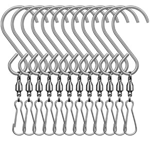 Ganchos para Campanas de Viento Jushang Hardware, Acero Inoxidable Oxidado, Gancho Giratorio en Forma de S para Colgar Campanas de Viento - Product Image 4