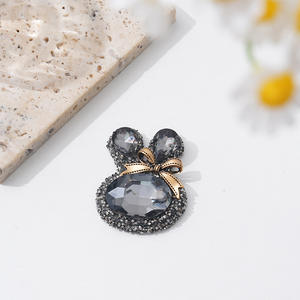 Vente directe d'usine, pinces et bandeaux pour cheveux en cristal et strass, lapin et trèfle, produits semi-finis pour la fabrication de bijoux, accessoires - Product Image 6