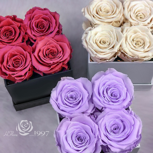 Personnalisable 4 PCS Roses Préservées Roses Fête des Mères dans une Boîte Roses Préservées <span class=keywords><strong>pour</strong></span> Toujours <span class=keywords><strong>Cadeau</strong></span> <span class=keywords><strong>pour</strong></span> Maman Petite Amie Cadeaux d'Anniversaire - Product Image 2