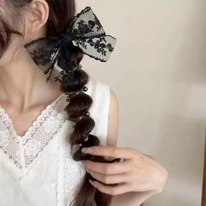 Nouvelle Épingle à Cheveux en Tissu et Dentelle avec Nœud en Forme de <span class=keywords><strong>Poire</strong></span> et Anneau Téléphone pour Femme - Accessoire Capillaire Créatif Style Doux pour Femme - Product Image 2