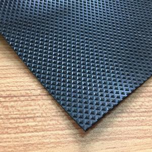 초박형 2mm 부드러운 검정색 거친 표면 미끄럼 방지 소형 다이아몬드 고무 매트 / 네오라이트 고무 시트 SBR - Product Image 3