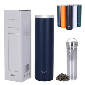 Gint Trending New Arrivals Business Man Textura Suave Gift Box Garrafa Fornecedor 500ml Vacuum Stainless Steel Tea Thermos Bottle
