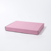 Boîte d'expédition postale en carton ondulé rose avec Logo personnalisé