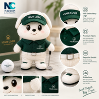 Figurine en peluche personnalisée pour événements de golf avec casque et médaille, pour tournois sportifs et souvenirs d'événements, vente en gros OEM