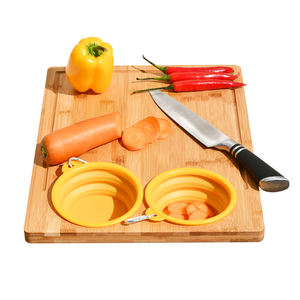 Planche à découper en bambou extra large avec récipients au-dessus de l'évier à découper avec passoires pliables repas - Product Image 1