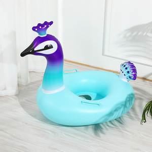 Bouée gonflable pour enfants, motif cygne noir de dessin animé, en PVC standard, pour parc aquatique - Product Image 4