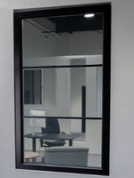Fenêtre fixe en aluminium avec panneau scellé sécurisé et verre flottant transparent, profilé en aluminium, très populaire pour les immeubles de bureaux