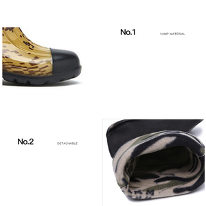 Botas <span class=keywords><strong>de</strong></span> lluvia negras altas <span class=keywords><strong>de</strong></span> moda <span class=keywords><strong>para</strong></span> mujer, zapatos gruesos <span class=keywords><strong>de</strong></span> algodón largos antideslizantes transpirables moldeados por inyección <span class=keywords><strong>para</strong></span> invierno - Product Image 3