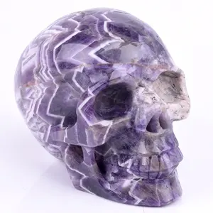 Tamaño mediano tallado a mano artesanía de cristal China amatista calavera talla - Product Image 1