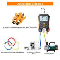 Xinsite HT-750 Vacuum Manifold Instrument Air Conditioning Car Digital Meter Refill Fluorine Refrigerant Meter