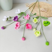 Fleur artificielle en crochet faite à la main, motif Jasmin, tige florale en fil, fleur éternelle, décoration de table, cadeau, vente en gros
