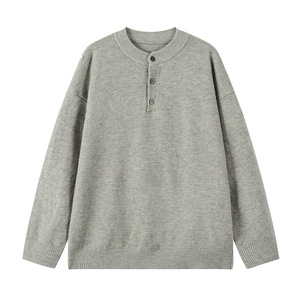 سترة رجالية جديدة لشتاء 2025 بياقة هنري بأسلوب المال القديم عالية الجودة قياسية عادية من الأكريليك قابلة للتنفس خفيفة للغاية - Product Image 1