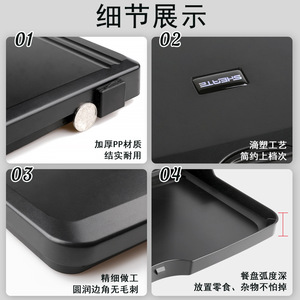 Pinfeng Travel Dining Tray 35x21x3.5cm Seat Back <b>Foldable</b> Car <b>Table</b> With Cup Holder And Phone Storage - Product Image 3