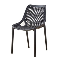 Chaise de salle à manger en plastique robuste pour la maison, empilable, respirante, facile à ranger, dossier creux, pour l'extérieur, loisirs, moderne et simple