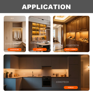 Đèn LED dải siêu mỏng, cắt tự do, lắp âm, có viền nhôm, tích hợp, 12V 24V, dùng cho tủ - Product Image 6