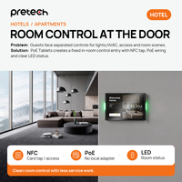 Tablet Android ODM de 10 Pulgadas, MTK Octa Core, 4G LTE, PoE, RJ45, RS485, Carcasa de Plástico, Tablet Inteligente para Control Remoto de Habitaciones de Hotel