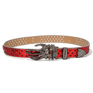 Nouveau Design Western Femmes et Hommes Vintage PU Alliage 3.8cm X 110cm Large Ceinture par Misi pour Halloween Décorations - Product Image 6