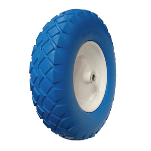 PU-1606 16 pouces 4.00-8 pouces Tondeuse À Gazon Jardin Panier PU Polyuréthane Mousse Ponction Preuve Plat Livraison Chariot De Pneu Brouette De Roue - Product Image 1