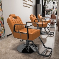 Fauteuil de Coiffure Haut de Gamme pour Salon et Barbier, Équipement de Salon de Beauté avec Rehausseur, pour Shampooing, Coupe, Permanente, Coloration et Détente