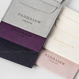 PandaSew Custom Logo Luxury Microfiber <b>Gift</b> <b>Envelope</b> Jewelry Pouch for Necklace Bracelet Rings Earrings Fashion Jewelry Bag - Product Image 6