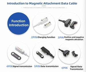 Nhà Máy Tùy Chỉnh Từ 4P Pogo Pin Cáp Nam Để Nữ Thông Minh Đồng Hồ <span class=keywords><strong>USB</strong></span> Kết Nối Từ Sạc Cáp - Product Image 6