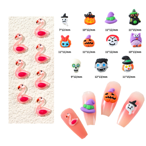 Venta caliente Halloween mezcla de colores Nail Art 3D Kawaii Sanrios dibujos animados lindos accesorios de resina Mini Kawaii Nail Charms <span class=keywords><strong>uñas</strong></span> postizas - Product Image 1