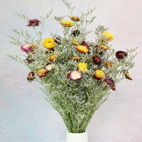 Fleurs romantiques avec chrysanthème, accessoires pour la maison, vente en gros, paille séchée