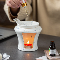 Brûleur d'encens et diffuseur d'huiles essentielles en céramique de style nordique, type split, pour combustion à sec