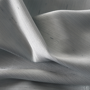 Fil flammé solide <span class=keywords><strong>Doupion</strong></span> imité soie occultant drapé 100% Polyester pour la décoration intérieure antistatique salon rideau <span class=keywords><strong>tissu</strong></span> - Product Image 4