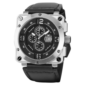 นาฬิกาโครโนกราฟควอตซ์ทรงเหลี่ยม นาฬิกาข้อมือสแตนเลสสำหรับผู้ชาย - Product Image 4