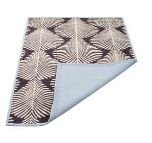 Modern Eco-Friendly Hand <b>Tufted</b> Wool Area <b>Rug</b> Customizable Floral Brown Beige Abstract Pattern for Home Exercise Prayer Use - Product Image 2