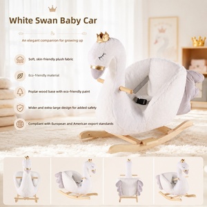 Caballito Mecedor <span class=keywords><strong>de</strong></span> <span class=keywords><strong>Madera</strong></span> Maciza para Bebés, Cisne Príncipe, Caballo <span class=keywords><strong>de</strong></span> Troya, Silla Mecedora Pequeña, Juguete para Niños, Bebés y Niños Pequeños <span class=keywords><strong>de</strong></span> 0 a 3 Años - Product Image 3