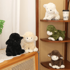 Peluche di Agnello Accovacciato Super Morbido Multicolore, Simpatico Animale di Peluche a Forma di Pecora per Bambini, Decorazione per Cameretta, Regali e Vendita all'Ingrosso - Product Image 3