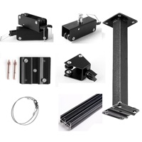Système de rail de plafond pour photographie 3x3m, kit complet, système de support d'éclairage de studio, 4x pantographes pour studio