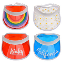 Casquette de soleil en PVC pour sports de plage, cyclisme, voyages, avec impression de logo personnalisé