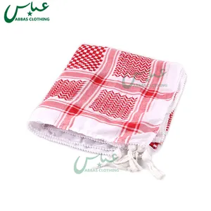 Factory Wholesale Palestinian Arafat Scarf of Men Yashmagh Shemagh Black Arab Scarf Shemagh