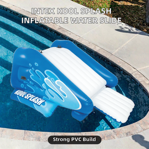 Tobogán Acuático <span class=keywords><strong>Inflable</strong></span> <span class=keywords><strong>Intex</strong></span> Kool Splash Azul para Niños, Juguete de PVC Personalizado para Uso en Interiores/Exteriores, Jardín y Hogar, Capacidad de 100 kg - Product Image 2